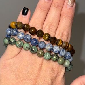 Multicolor Gemstone Beaded Bracelets